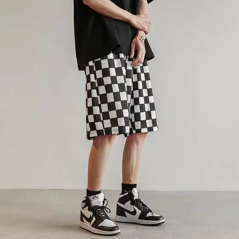 Calder™ Shorts with Checkerboard Print, Adjustable Waist and Side Pockets.
