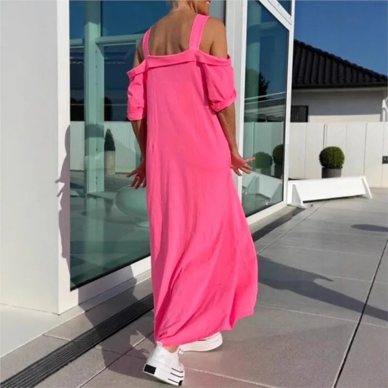 Evora™ Dress with Vented Shoulders and Loose Fit / For Women who Shine with Lightness and Boldness!