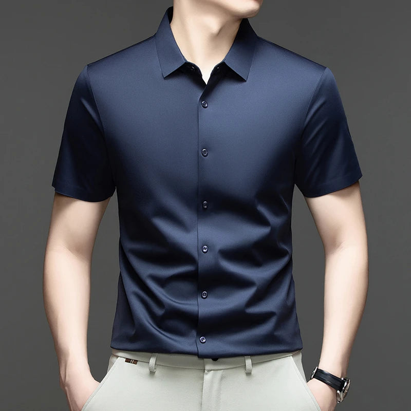 Montero™ Dress Shirt with Stretch Fabric and Cool, Silky Feel