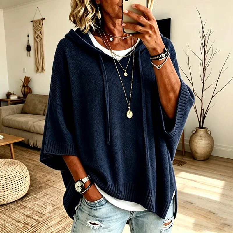 Sweater Rosalie™ with Hood, Oversized Fit and Wide Sleeves
