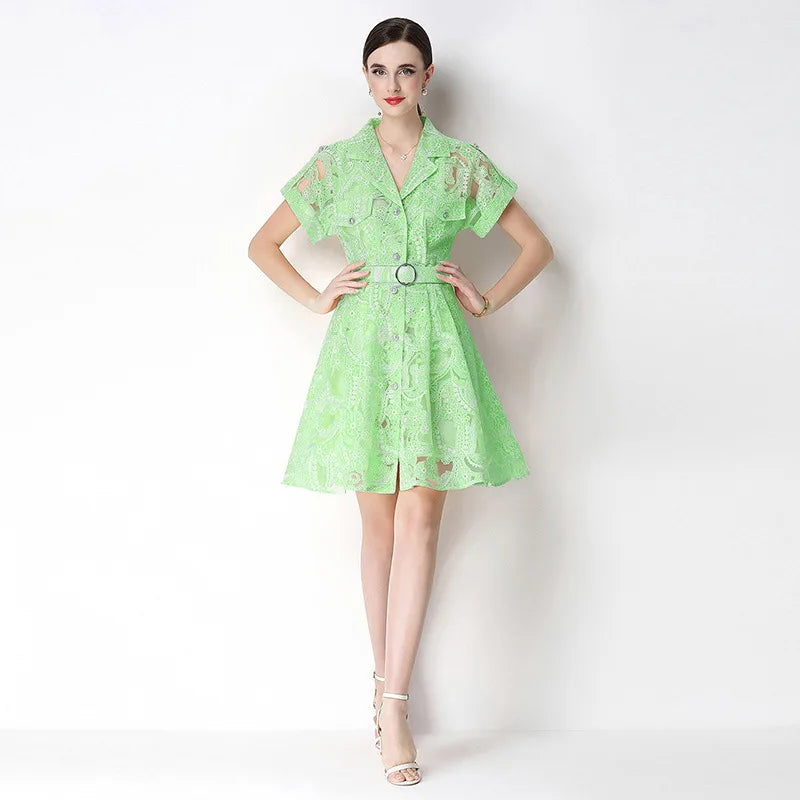 Celestine™ Lace Dress With Defined Waist