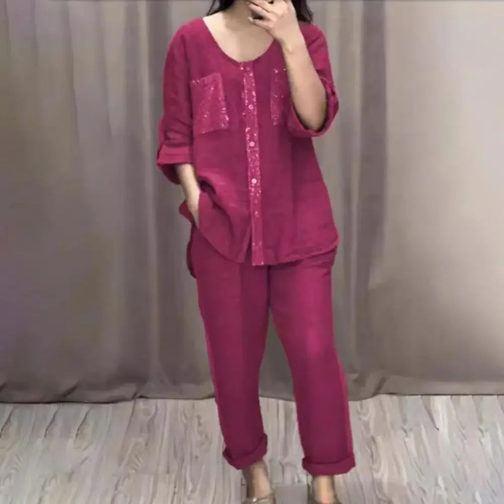 Benitta™ Two Piece Cotton Linen Set / Feel the Pleasure of Dressing in Comfort, Style and Quality!