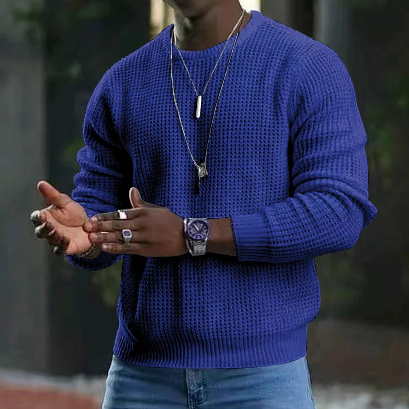 Bastian™ Sweater with Raised Textured Knit and a Strong Straight Fit