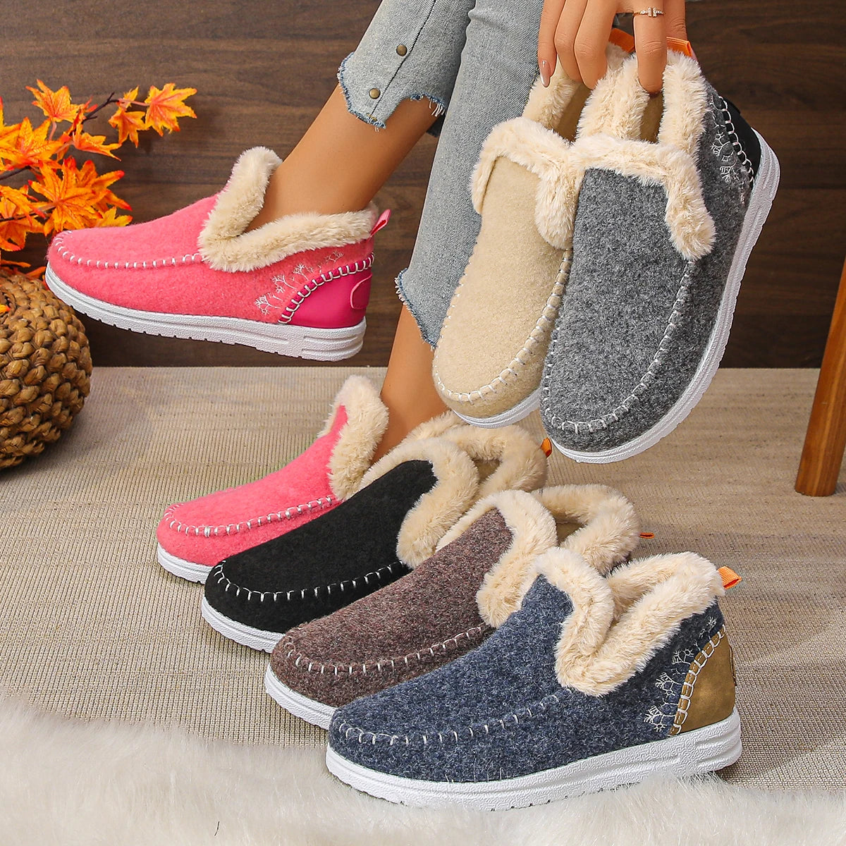 WinterEase™ Sneakers with Handcrafted Finish and Soft Plush Interior / Premium Comfort with Modern Design!