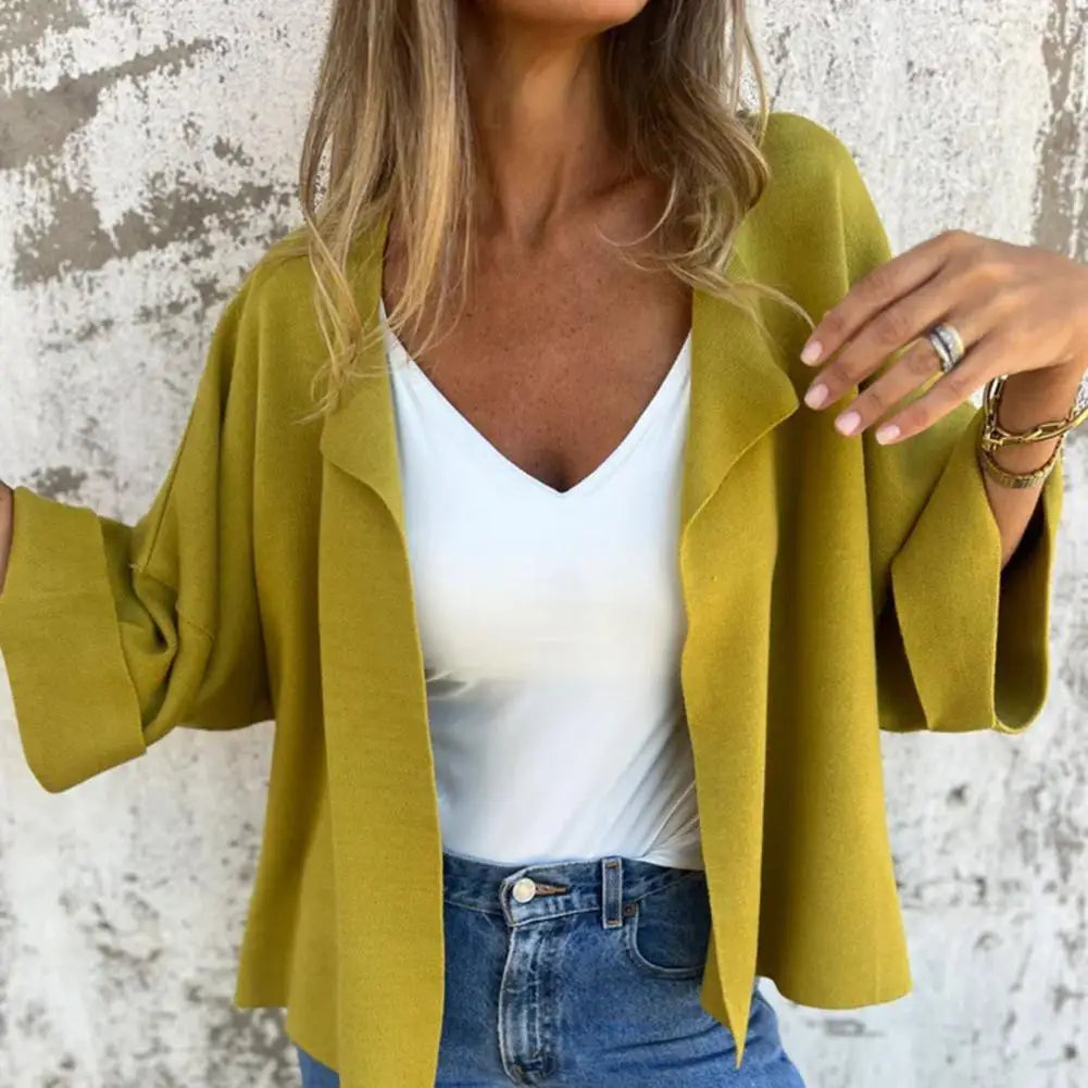 Belluno™ Blazer-Style Cardigan in Rustic Viscose / Timeless Sophistication with Handmade Comfort and Charm!
