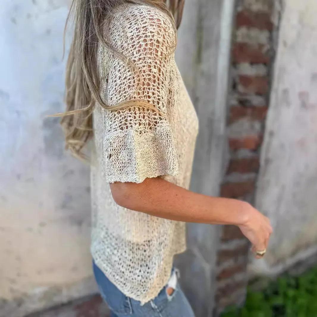 Lafayette™ Leaked Cardigan in Handmade Crocheted Knit / Lightness and Style for You to Shine This Summer!