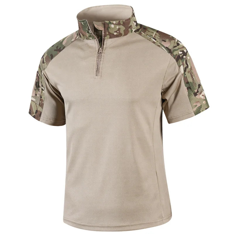 Kaiven™ Tactical Shirt with Camo Panels and Quarter-Zip Collar