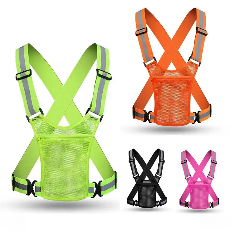Lumix™ Reflective Vest with Adjustable Straps and Front Pocket