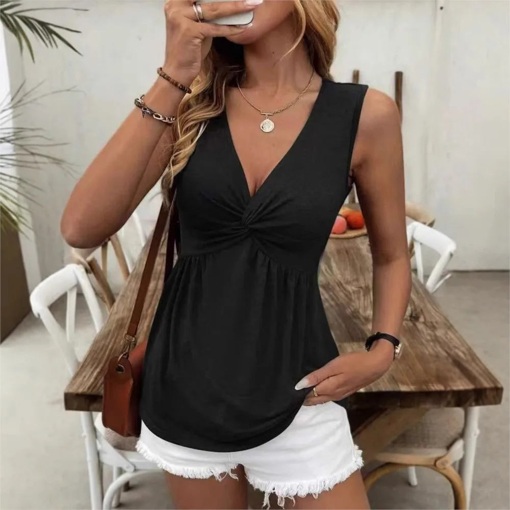Amélisse™ Top With V-Neck And Flowy A-Line Fit
