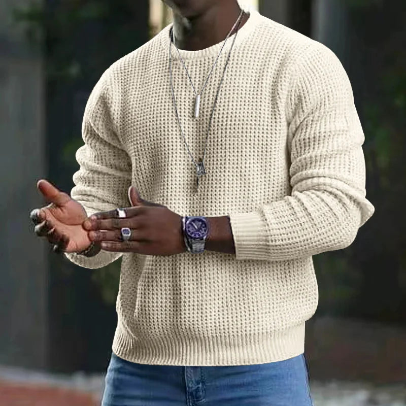 Bastian™ Sweater with Raised Textured Knit and a Strong Straight Fit
