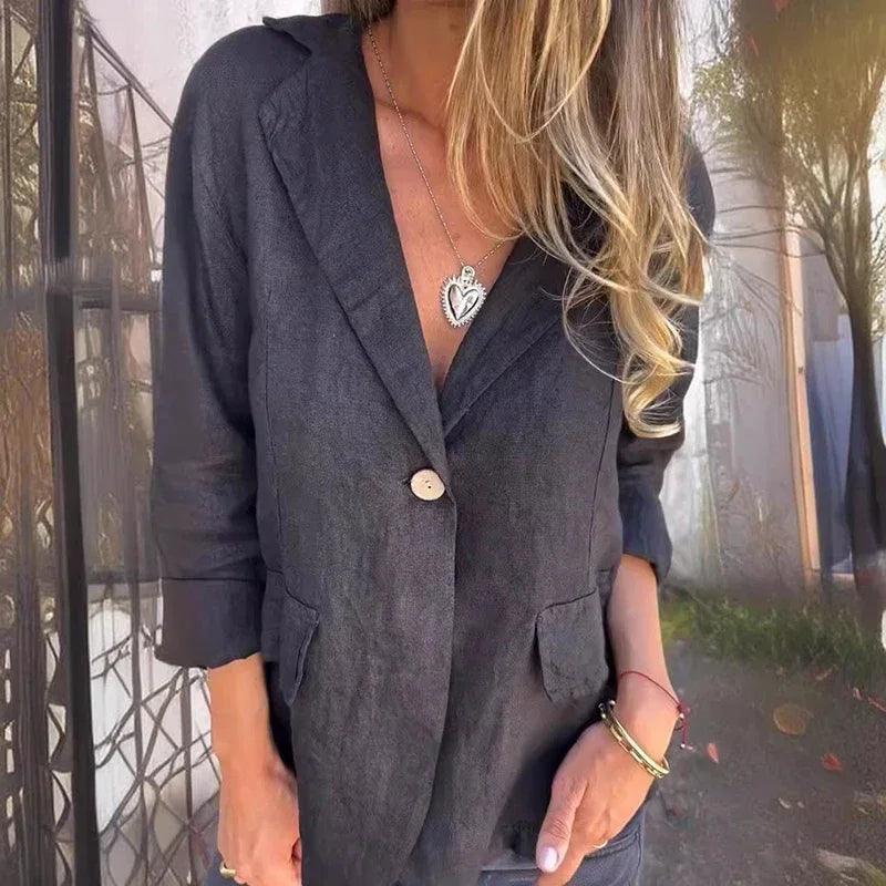 Luar™ Casual Blazer in Cotton Linen / Feel the Lightness and Style that Accompany You on Any Occasion!
