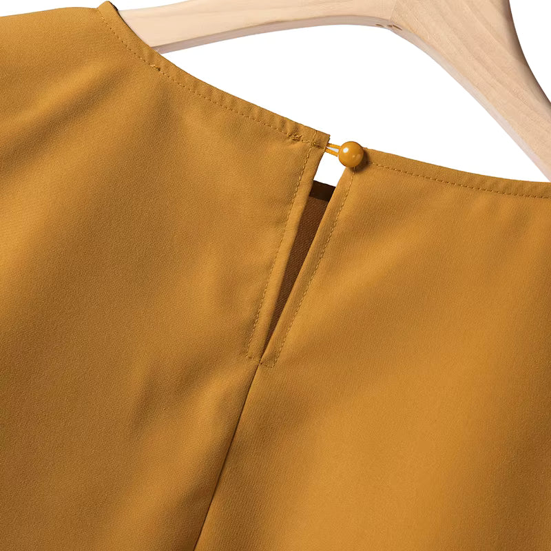 Sophia™ Chic Set with Cropped Blouse and High-Waisted Wide-Leg Pants