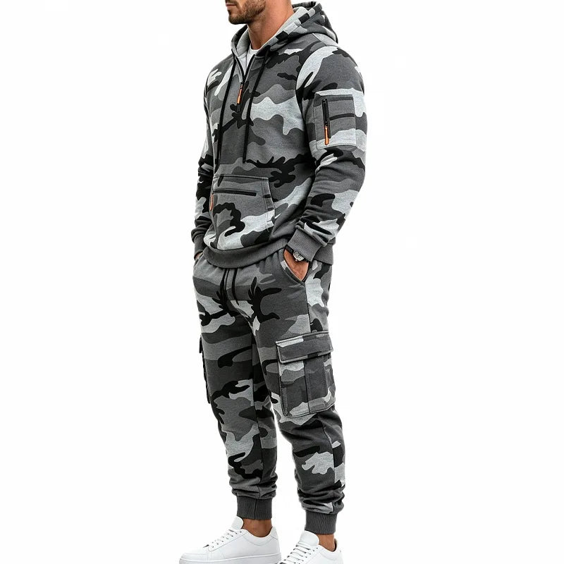 Corbin™ Premium Fleece Camo Hoodie and Cargo Pants Set