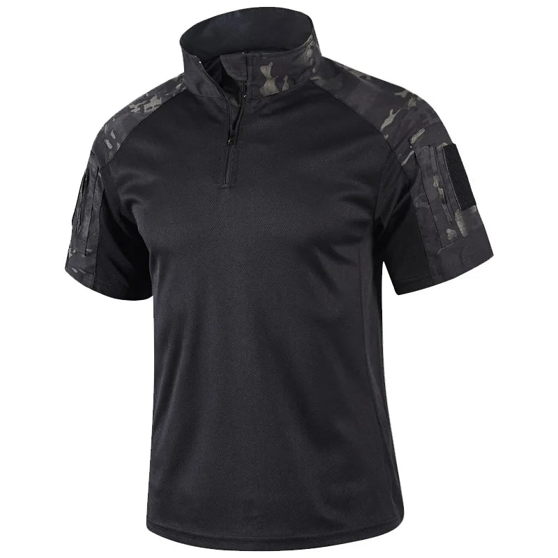 Kaiven™ Tactical Shirt with Camo Panels and Quarter-Zip Collar