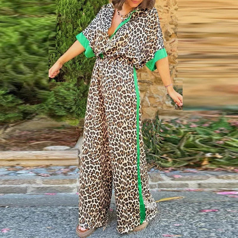 Nairobi™ Set with Animal Print and Contrasting Details / The Sophisticated Wildness that Enhances Your Inner Strength!