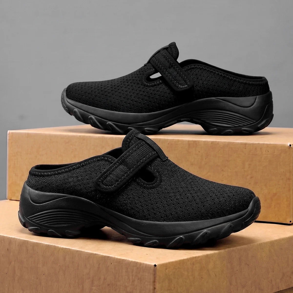 Virela™ Casual Mule Sneakers with Breathable Mesh Upper and Anatomical Sport Sole