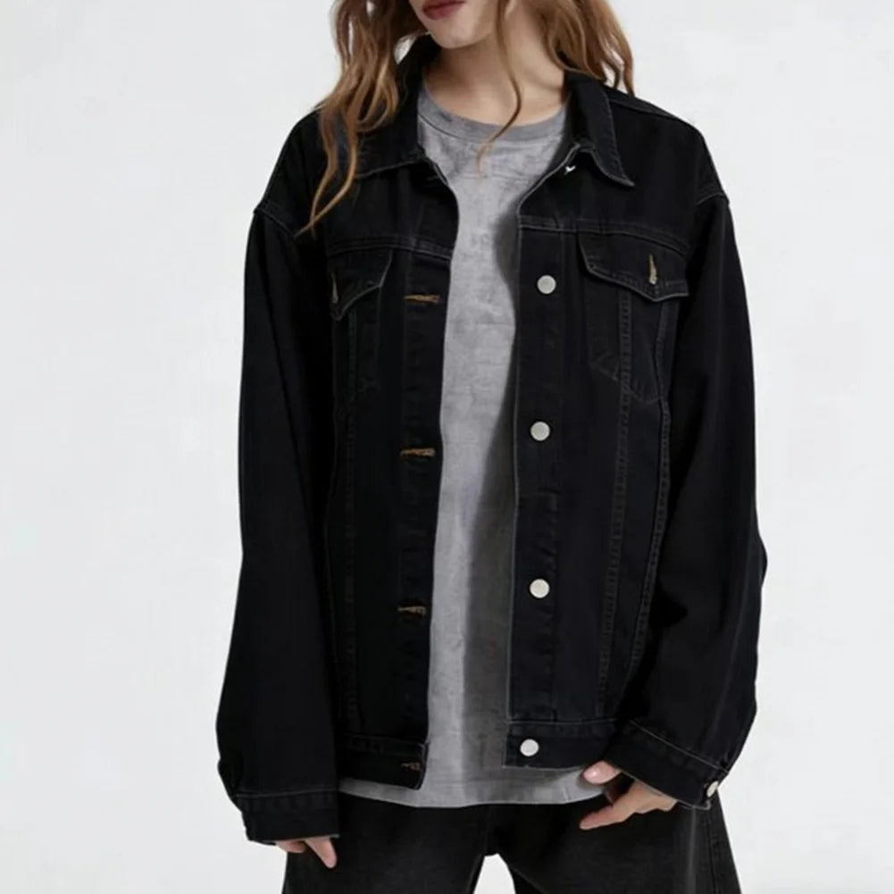 Carlina™ Oversized Denim Jacket with Statement Seams