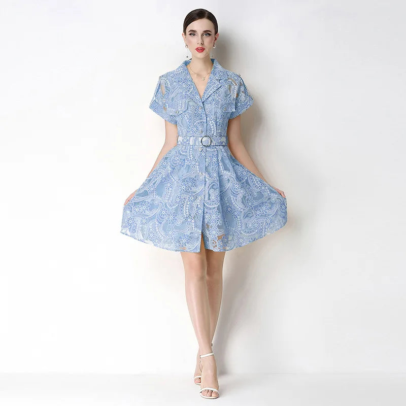 Celestine™ Lace Dress With Defined Waist