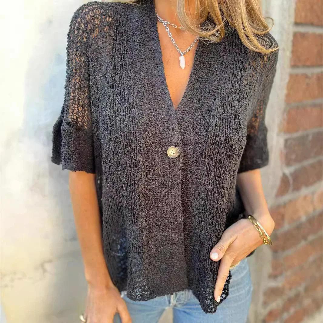 Lafayette™ Leaked Cardigan in Handmade Crocheted Knit / Lightness and Style for You to Shine This Summer!