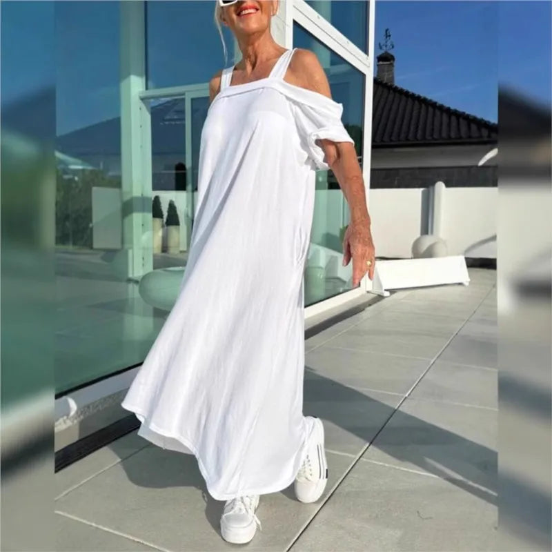 Evora™ Dress with Vented Shoulders and Loose Fit / For Women who Shine with Lightness and Boldness!