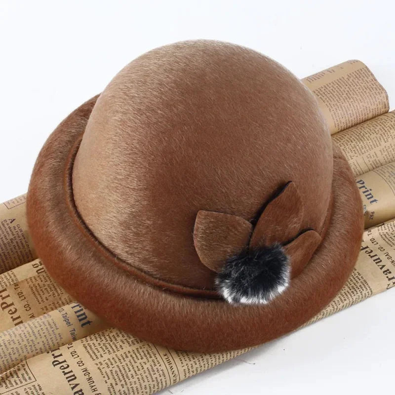 [🔥Last Day: Buy 1 Get 2 Free]  Clémence™ Hat in Synthetic Fox Skin / A Retro Touch that Celebrates Timeless Femininity!