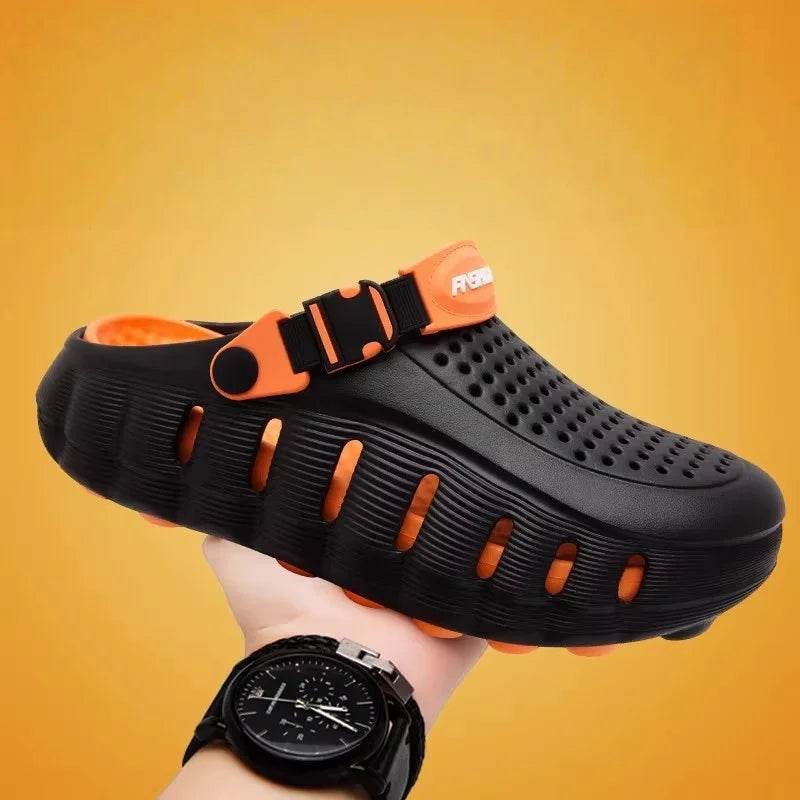 Orven™ Men’s Clog With a Perforated Upper, Adjustable Strap and Platform Sole