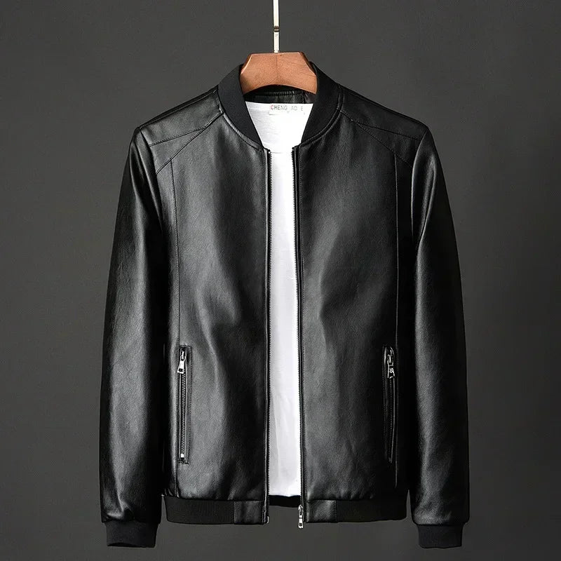 Maverick™ Jacket in Premium Leather with Minimalist Cut / The Essential for the Man Who Knows Style!