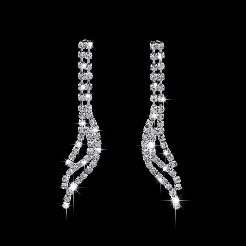 Swanlight™ 2-Piece Crystal Necklace & Earrings Set / The Grace of Motion, the Luxury of Light