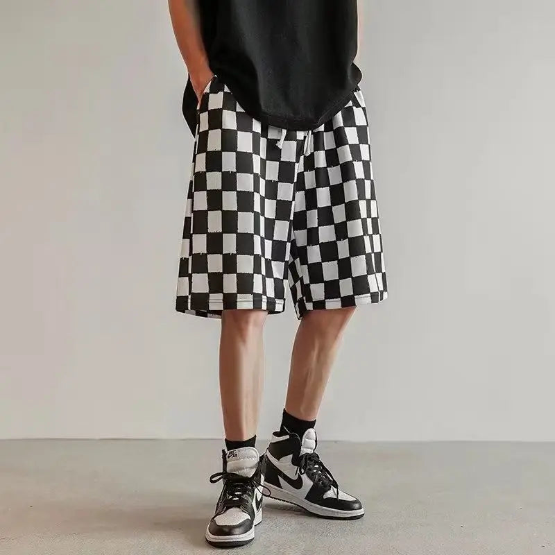 Calder™ Shorts with Checkerboard Print, Adjustable Waist and Side Pockets.
