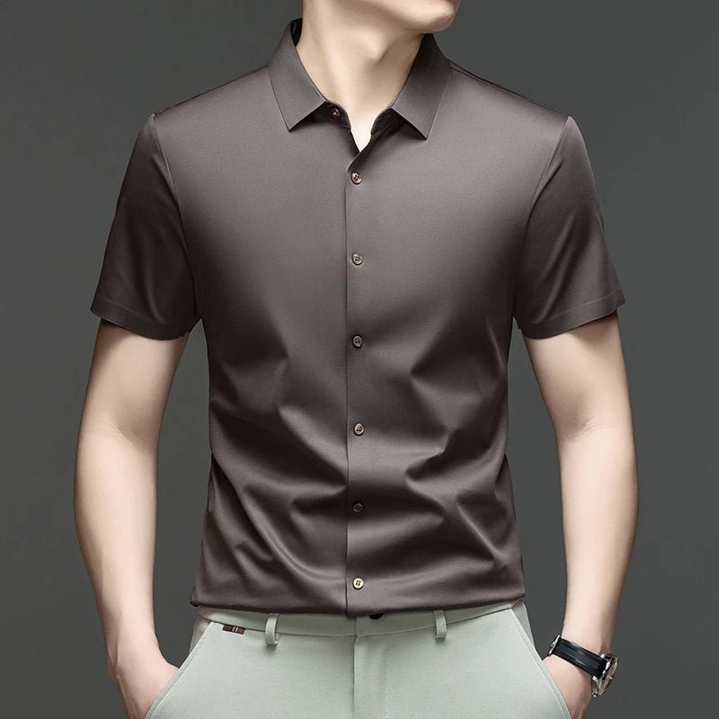 Montero™ Dress Shirt with Stretch Fabric and Cool, Silky Feel