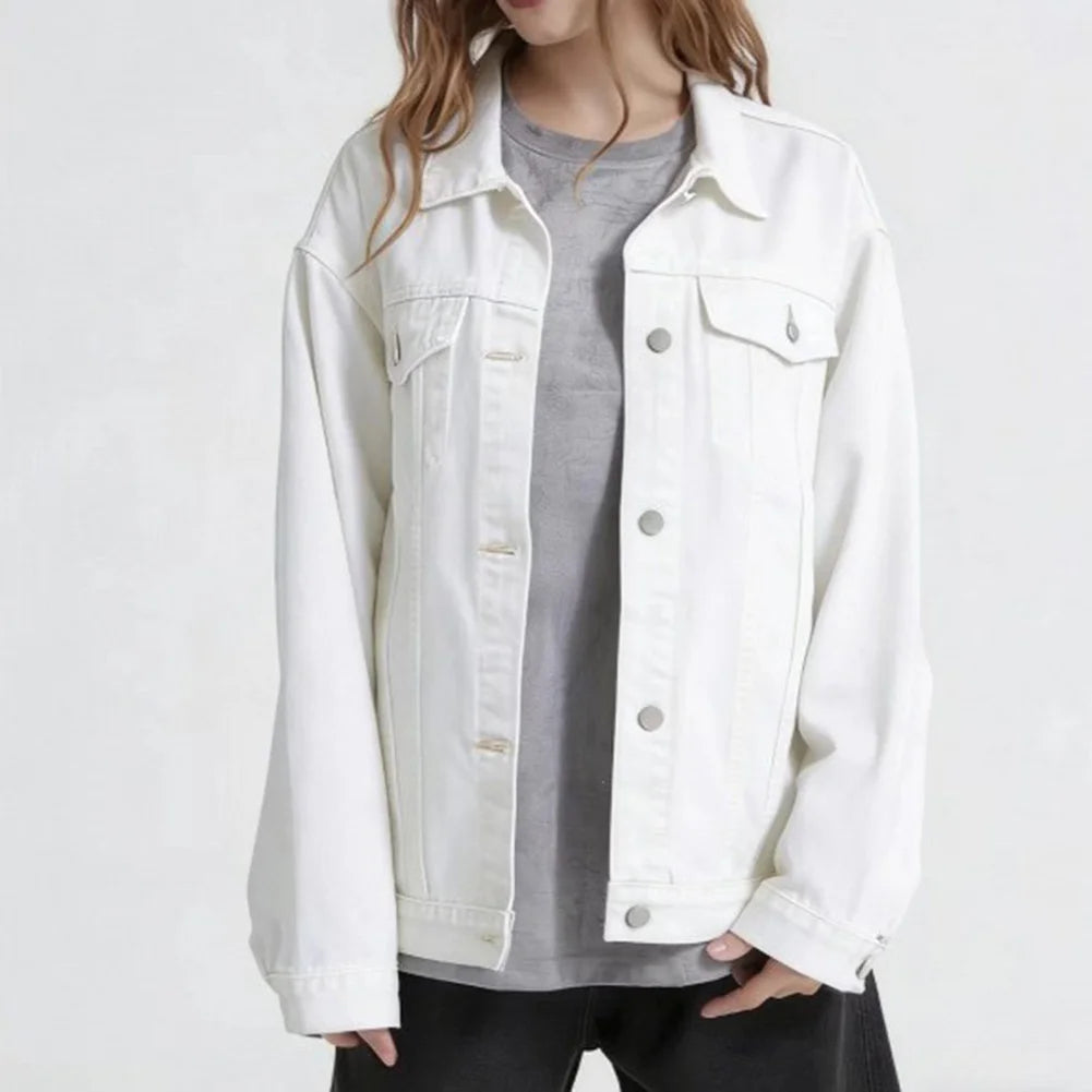Carlina™ Oversized Denim Jacket with Statement Seams