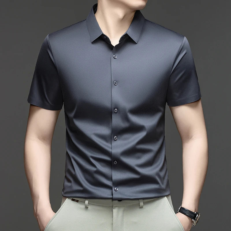 Montero™ Dress Shirt with Stretch Fabric and Cool, Silky Feel