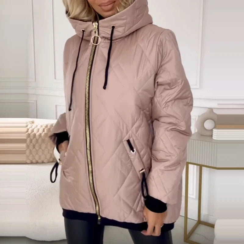 LuxAllure™ Thermal Jacket with Premium Quilting and High Collar / Warm Comfort with Sophisticated Design!