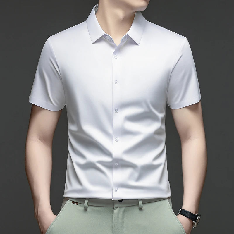 Montero™ Dress Shirt with Stretch Fabric and Cool, Silky Feel