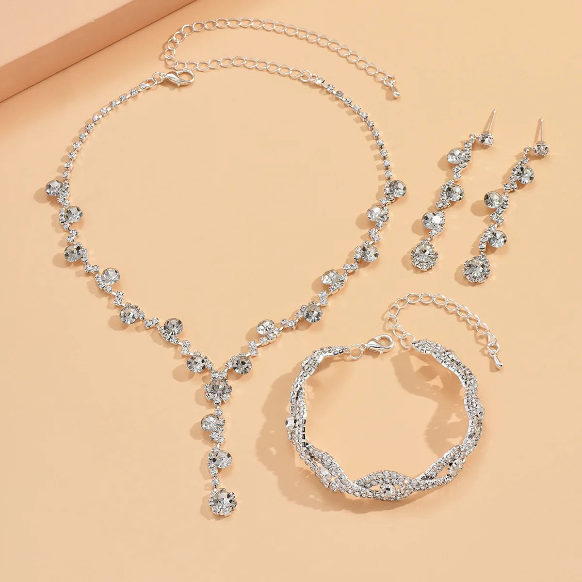 Dahlia Grace™ 4-Piece Crystal Jewelry Ensemble / The Essence of Modern Femininity