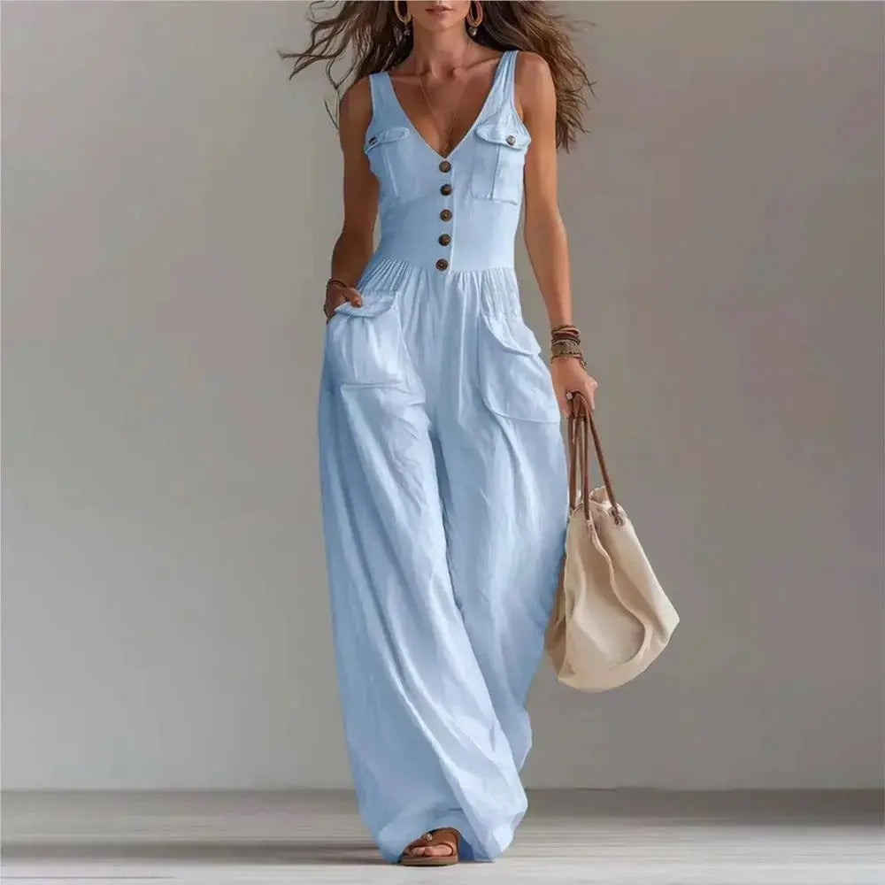 Marvella™ Jumpsuit With V-Neckline And Palazzo Legs