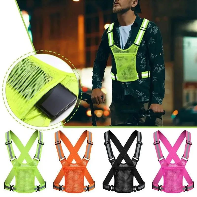 Lumix™ Reflective Vest with Adjustable Straps and Front Pocket