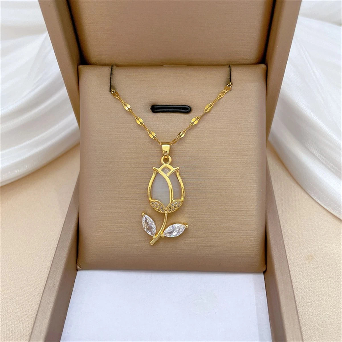 Tulip Princess™ Copper Pendant / Elegance Rooted in Golden Light