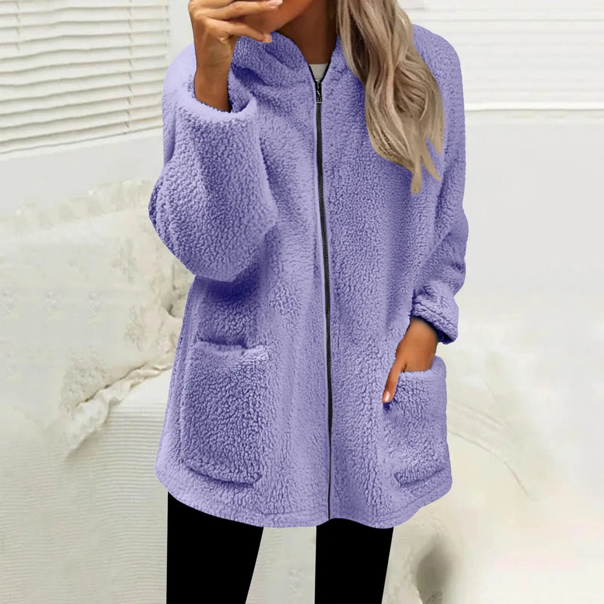 Nevina™ Fleece Jacket with Cozy Hood, Spacious Pockets and Soft Texture