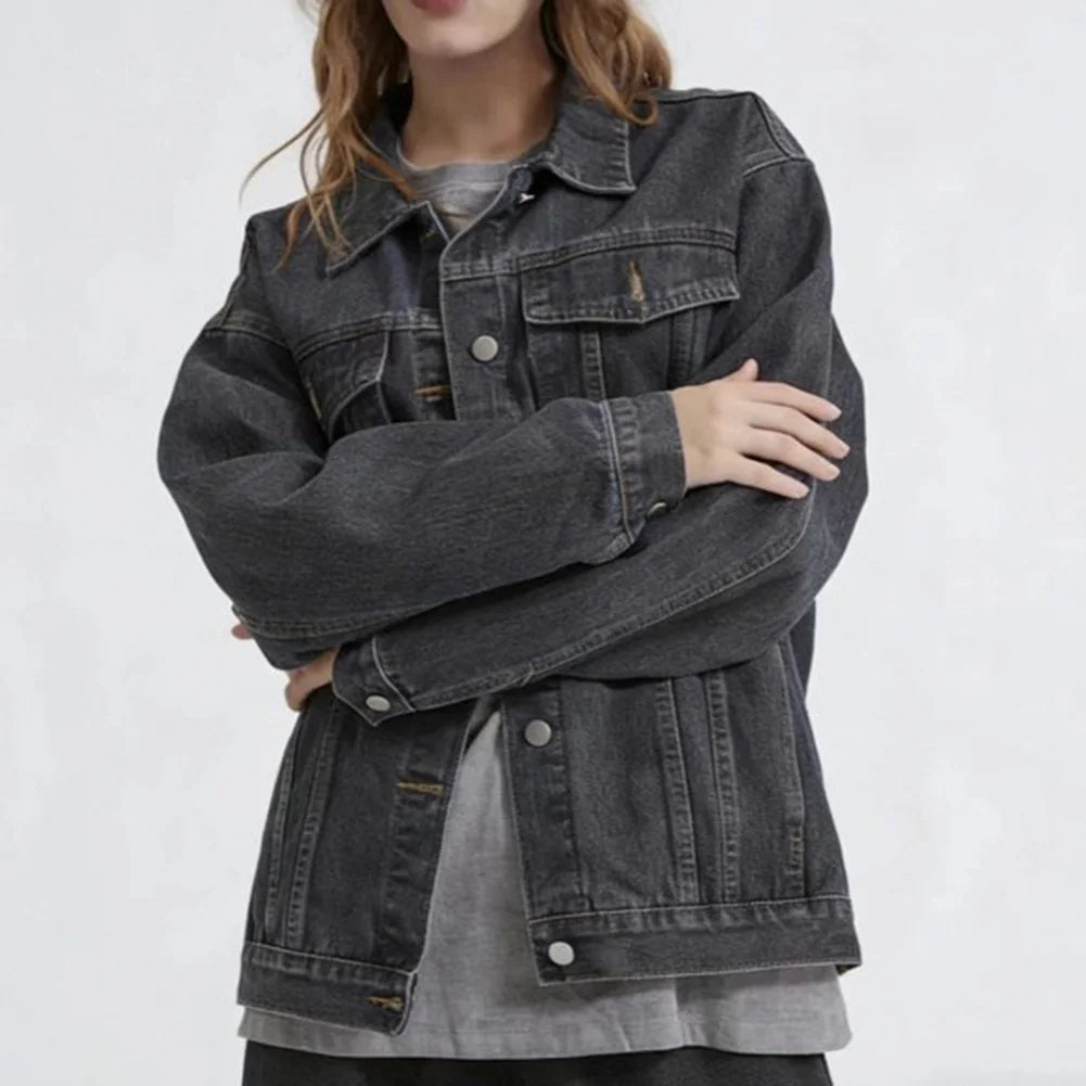 Carlina™ Oversized Denim Jacket with Statement Seams