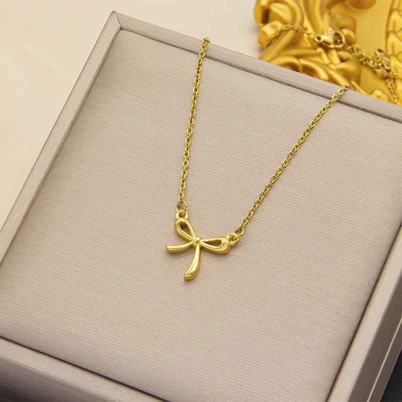Aurora Bow™ Necklace / A Golden Touch of Romantic Grace