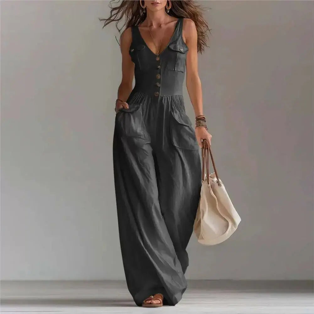Marvella™ Jumpsuit With V-Neckline And Palazzo Legs