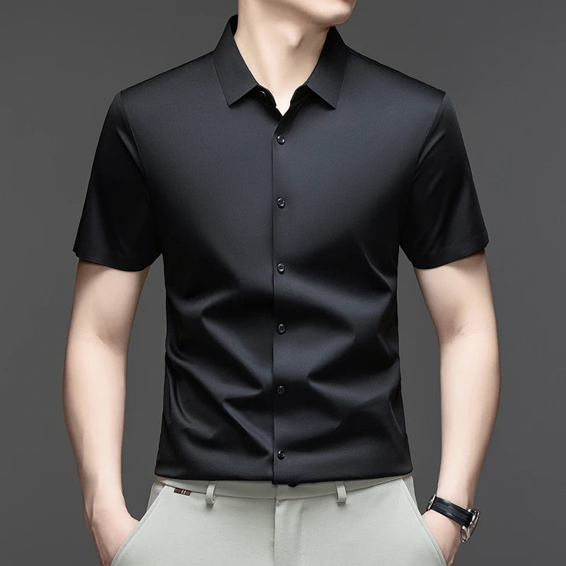 Montero™ Dress Shirt with Stretch Fabric and Cool, Silky Feel