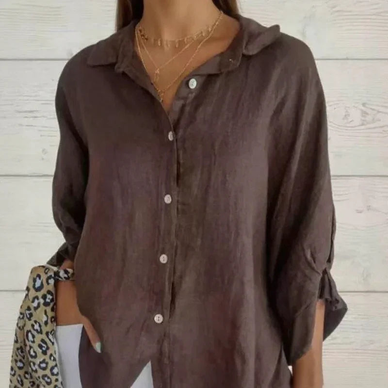 Cassandra™ Cotton-Linen Shirt Deal! 💥 / Loose Fit for a Pleasant Feel in Your Everyday Life!