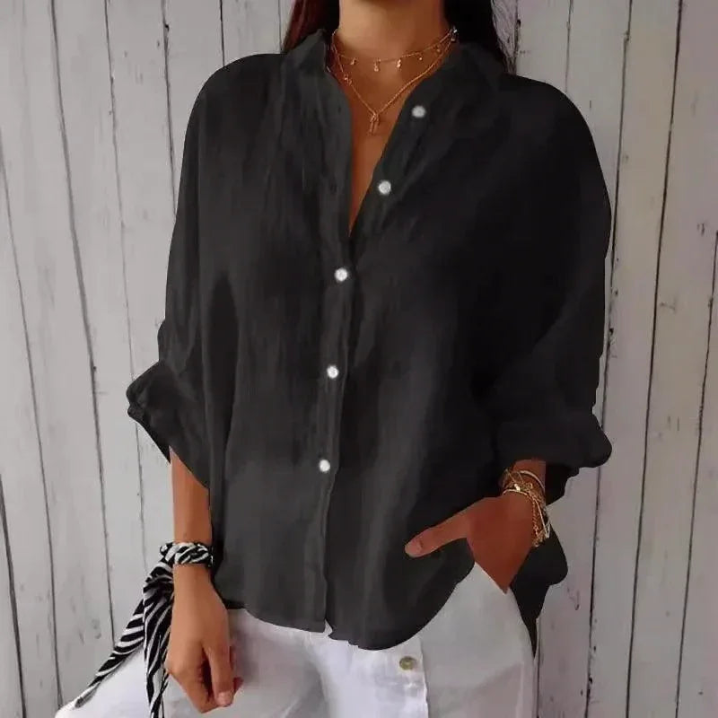 Cassandra™ Cotton-Linen Shirt Deal! 💥 / Loose Fit for a Pleasant Feel in Your Everyday Life!