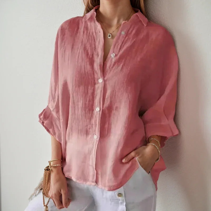 Cassandra™ Cotton-Linen Shirt Deal! 💥 / Loose Fit for a Pleasant Feel in Your Everyday Life!