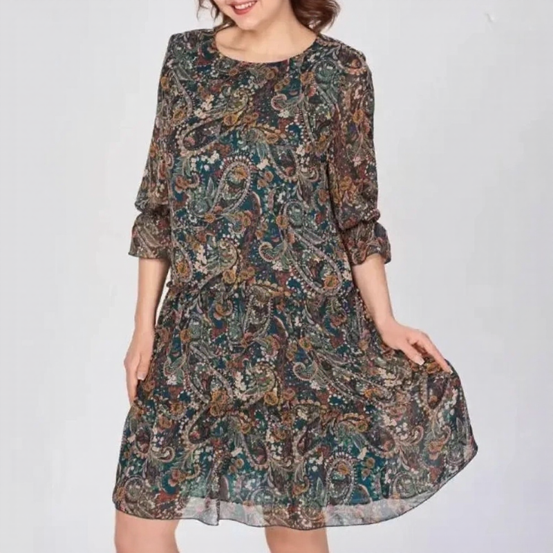 Luana Poème™ Dress in Lightweight Chiffon with Puffed Sleeves / A Boho Classic for Free Hearts!