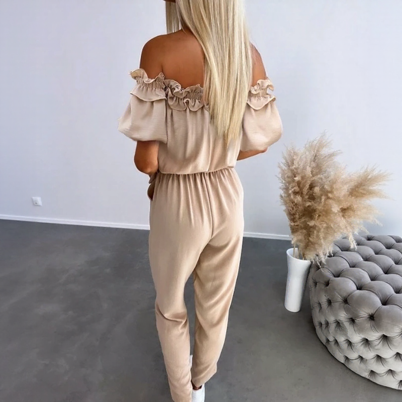 Toscana™ Jumpsuit with Puff Sleeves and Off-the-Shoulder Neckline / The Freshness and Romance of Southern France!