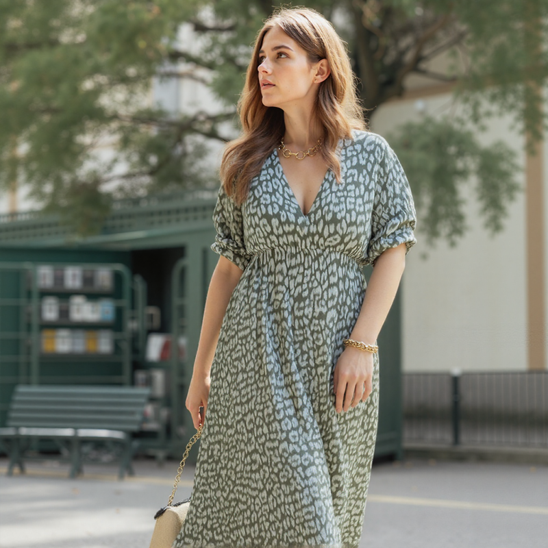 Jenner™ Lightweight Viscose Dress with Back Bow / Elegant Freshness That Transforms Any Day!