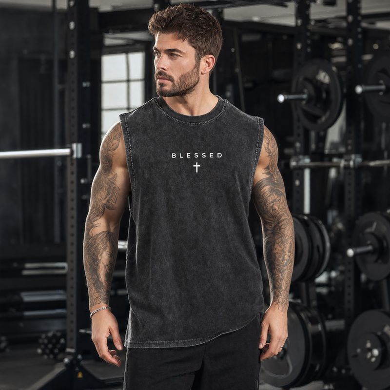 Los Angeles™ Tank Top in Washed Tones with Minimalist Print
